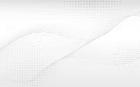Abstract line pattern stripe wavy decorative artwork with geometric and halftone decoration. Overlapping design on white background. Vectorのイラスト素材