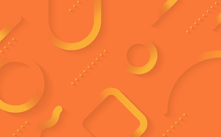 Abstract orange and yellow gradient design with geometric pattern artwork. Simple design for template artwork. Overlapping for designing backgroud. Vectorのイラスト素材