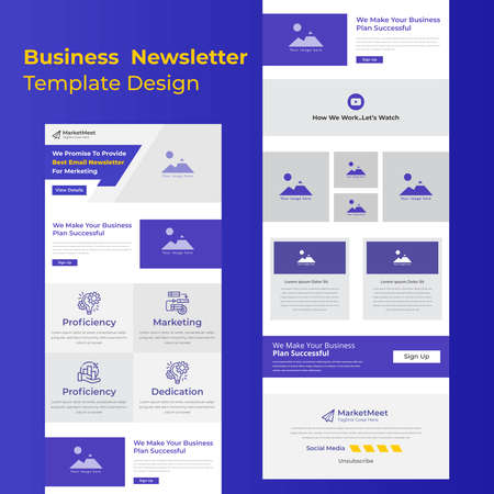 Creative Business Campaign Promotional Mailchimp Email Template Designのイラスト素材