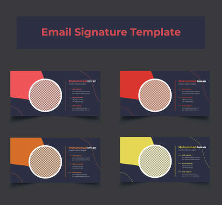 Latest Corporate Email signature Template Bundleのイラスト素材