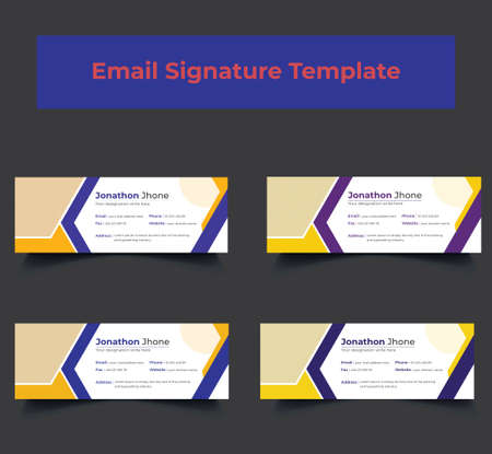 Latest Personal Corporate Email Signature Template Designのイラスト素材