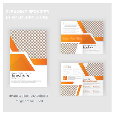 Creative Printable bi-fold Brochure Template Design Layout with colorful gradientのイラスト素材
