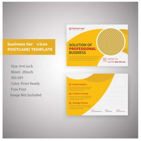 Minimal Industrial Postcard Template Design For Professional Business Servicesのイラスト素材