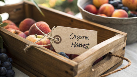 organic,harvest,peach,crate,fruit,food,fresh,wooden,healthy,agriculture,natural,basket,table,tag,produce,summer,sweet,ripe,nutrition,garden,farm,market,still,life,arrangement,close,up,detail,brown,color,country,cuisine,delicious,diet,eat,flavor,ingredient,macro,nobody,rusticの素材
