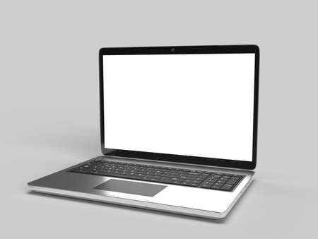 isolated label stand without text on gray backgroundの写真素材