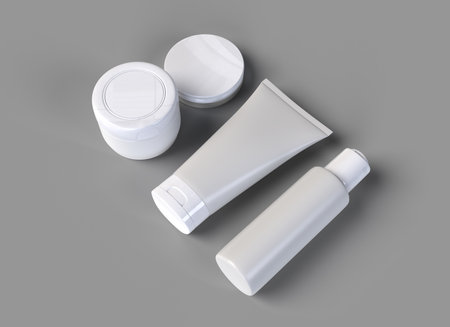 isolated bauty packaging setの写真素材