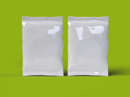 isolated food packaging with 3d rendering backgroundの写真素材