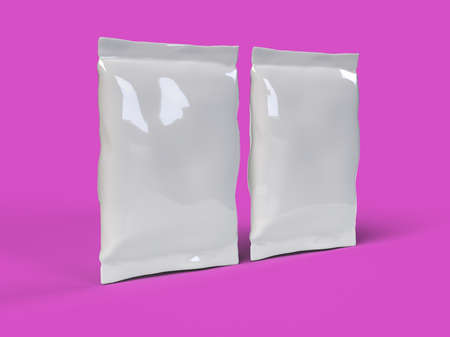 isolated food packaging with 3d rendering backgroundの写真素材