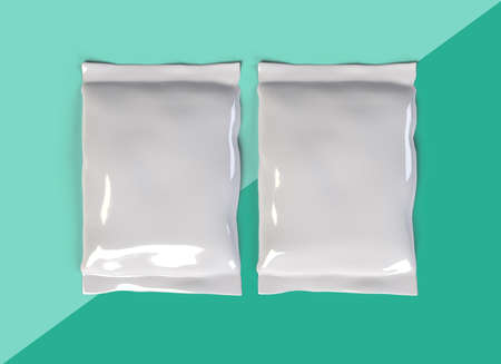 isolated food packaging with 3d rendering backgroundの写真素材