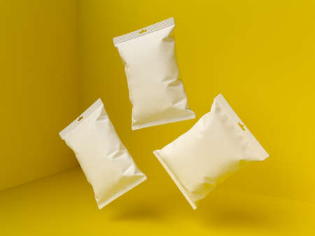 isolated food packaging with 3d rendering backgroundの写真素材