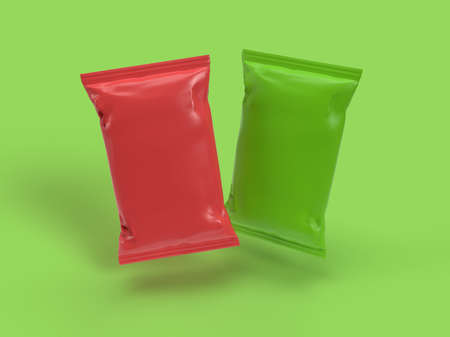 isolated food packaging with 3d rendering backgroundの写真素材