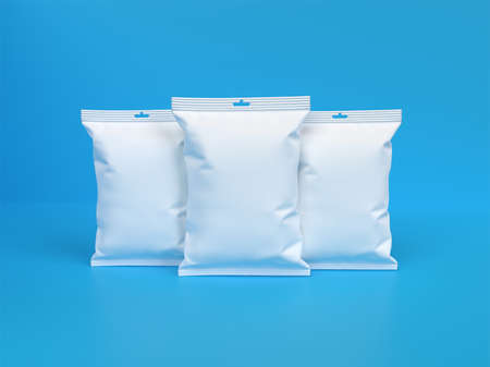 isolated food packaging with 3d rendering backgroundの写真素材
