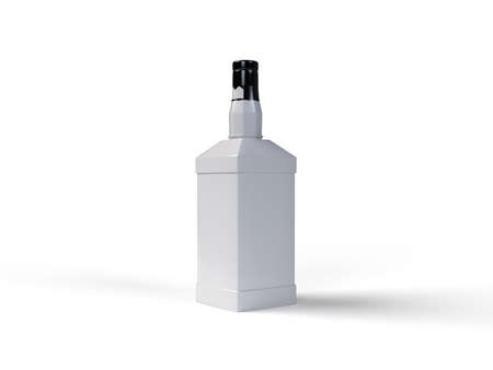 Isolated Beer Bottle With White Background 3d Renderingの写真素材