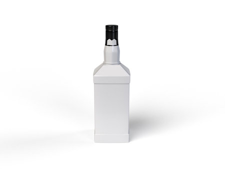 Isolated Beer Bottle With White Background 3d Renderingの写真素材