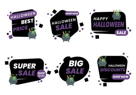 illustration vector graphic of halloween poison sale, perfect for banner business, marketing and advertising.のイラスト素材