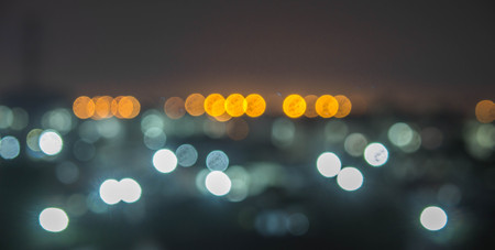 bokeh light in my city scape look wonderの写真素材