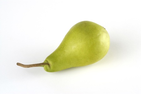 One pear on white backgroundの写真素材