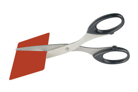 Office scissors and credit card 2の写真素材