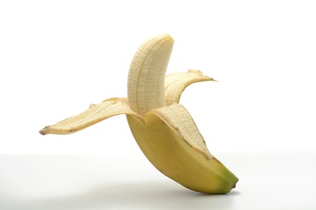 Open bananaの写真素材