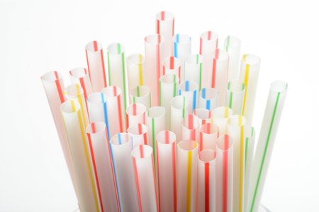 Plastic strawsの写真素材