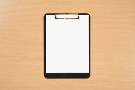 Table Conference holder on wooden backgroundの写真素材