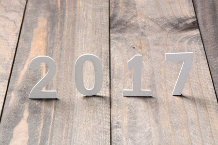 2017 in wooden letters, New Year
