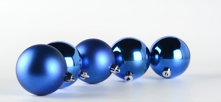 Blue decorative ballsの写真素材