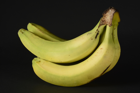 Bananas isolated on black backgroundの写真素材
