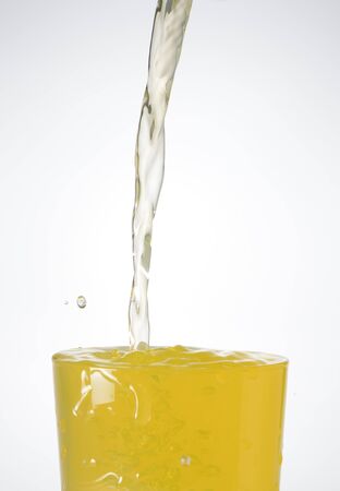 Orange flavored drink for athletesの写真素材