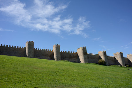 City walls of Avila, Spainの写真素材
