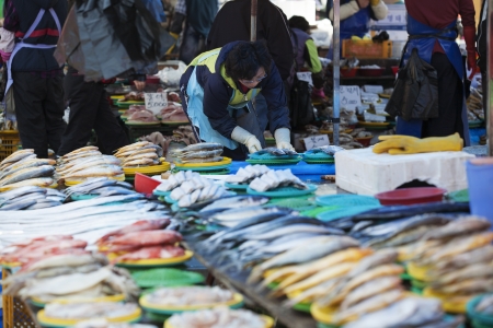 Traditional market in south koreaのeditorial素材