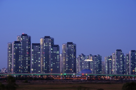 New City in South Korea,Song-do""の写真素材