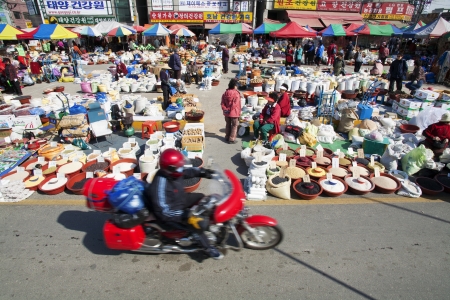 Traditional market in south koreaのeditorial素材