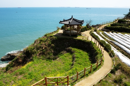 Beautiful landscape in South Korea,Nanhai  town の写真素材