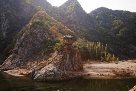 Beautiful autumn landscape in south korea,wolryubong