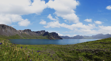 Beautiful mountains in south korea,Baekdu" Mountain"の写真素材