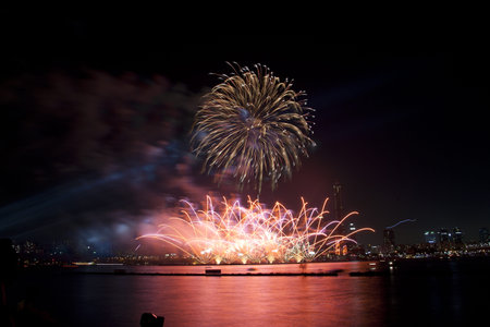 Han River Seoul International Fireworks Festival in South Korea