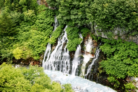 Beautiful valley waterfallの写真素材