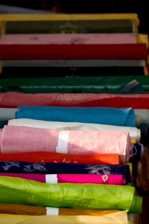 traditional market in south korea,Silksの写真素材