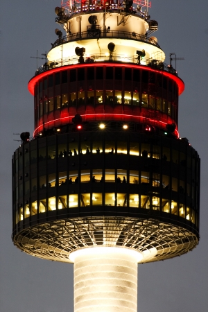 Beautiful night view in South Korea,Namsan  tower のeditorial素材