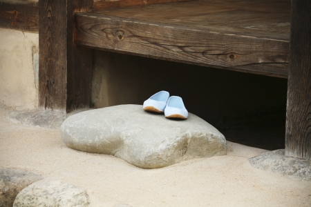 Traditional accessories shoes rubber shoes in south korea,Gomusin""の写真素材