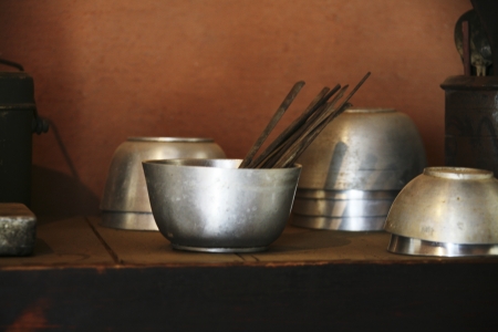 Traditional props in South Korea,Rust Bowlの写真素材