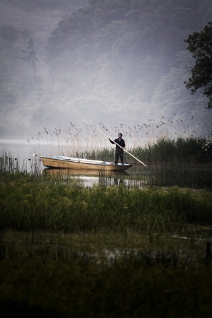 South Korea beautiful gapyeong" fishermen"の写真素材