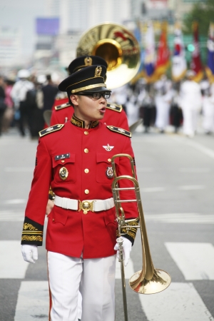 Traditional events in south korea Seoul  Festival Band のeditorial素材