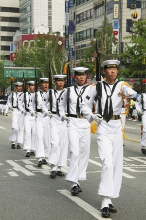 Traditional events in south korea Seoul  Festival parades のeditorial素材