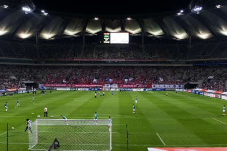 Sangam  Stadium football game in South Korea のeditorial素材