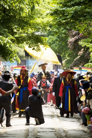 Traditional festivals in south korea,Jongmyo  Ritualsのeditorial素材