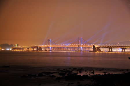 Beautiful night view in South Korea , Busan 