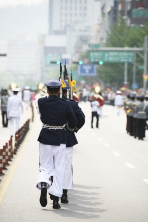 Traditional events in south korea Seoul  Festival parades のeditorial素材