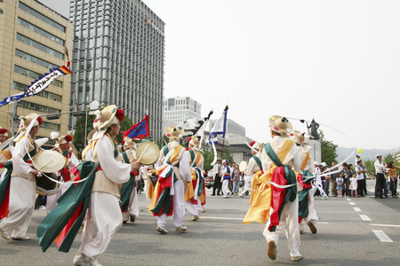 Traditional festivals in south korea , Seoul  Festival parades のeditorial素材